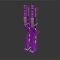 Industrial Mechanical Structure With Multiple Pipes And Metallic Components For Sci Fi Scenes