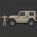 Beige Four Door Off Road SUV Featuring Round Headlights And Large Tires