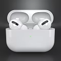 White Wireless Earbuds with Open Charging Case Modern Design and LED Indicator 3d model