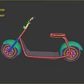 Modern Green and White Electric Bike with Large Wheels Black Seat Handlebar and Reflective Surface
