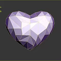 Heart Shaped Polyhedron Model Featuring 214 Triangular Faces And 528 Vertices 3d model