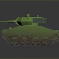 Green Military Tank with Number 101 and Track Design for Military Vehicle