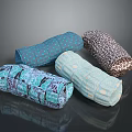 Colorful Cylindrical Pillows With Various Patterns And Soft Textures For Home Decor
