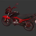 Red and Black Sporty Motorcycle With Sleek Design And Black Seat