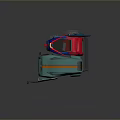 Colorful Children's Toy Car With Open Door And Cartoon Character Interior Details