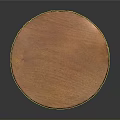 Handcrafted Wooden Stool With Round Top And Natural Wood Grain Texture