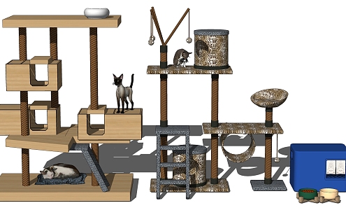 Modern Cat Climbing Rack Cat Climbing Rack Pet House Cat Nest 3d model