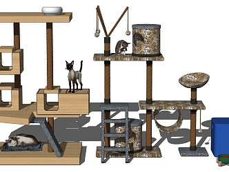 Modern Cat Climbing Rack Cat Climbing Rack Pet House Cat Nest 3d model