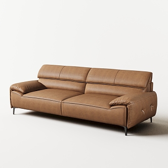 Modern double sofa three-seat sofa 3d model