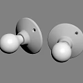 Two White Wall Lamps With Sleek Design Round Base And Spherical Shade