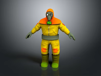 Protective Clothing Biochemical Clothing Protective Clothing Tooling Male Tooling Work Clothing Repairman Clothing Repair Clothing 3d model
