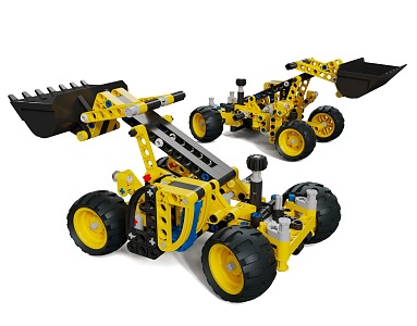 Lego toy car decoration ornaments hand forklift bulldozer 3d model