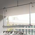 Stainless Steel Clothes Drying Rack Hooks Mounted Over Window For Hanging Clothes