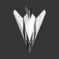 Space Aerospace Gray Stealth Fighter Model With Advanced Design And Futuristic Technology