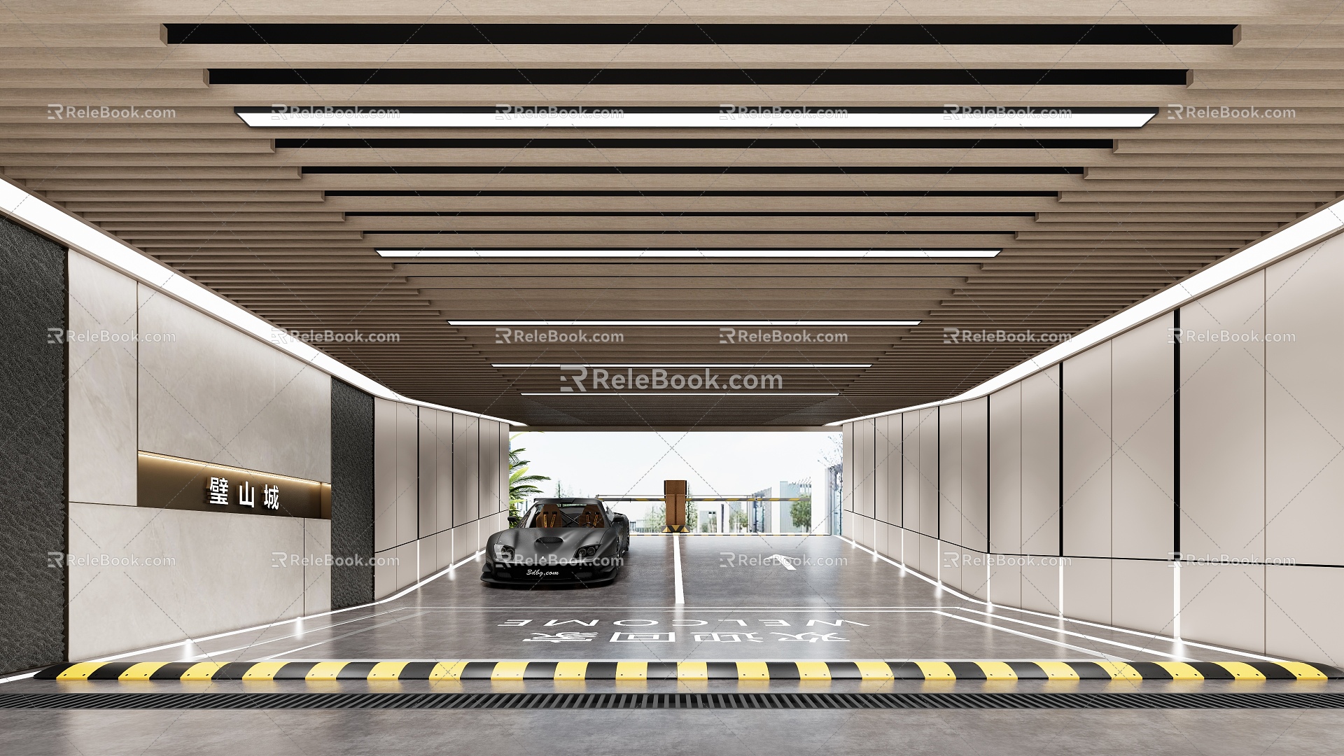 Modern Parking Basement Parking 3d model