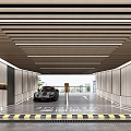 Modern Parking Basement Parking 3d model