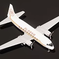 White Passenger Airplane Model With SE-HEG Marking And Propeller Design