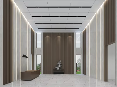 Modern Hall Office Hall 3d model
