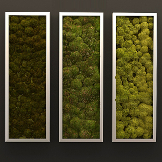 green plant wall 3d model