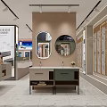 DOMO Bathroom Fixtures Mall Showroom With Toilet Displays And Modern Lighting