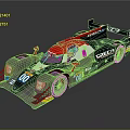 CREO Prototype Racing Car With Red Black Gray Body 00 Number And Aerodynamic Rear Wing