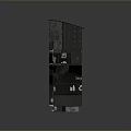 Stacked Black Vintage Electronic Devices With Multiple Layers And Various Ports Design