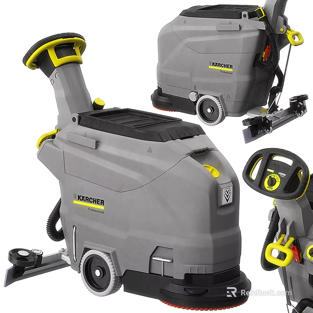 KARCHER Daily Use Cleaning Appliance Featuring Wheels Handle And Cleaning Components 3d model 