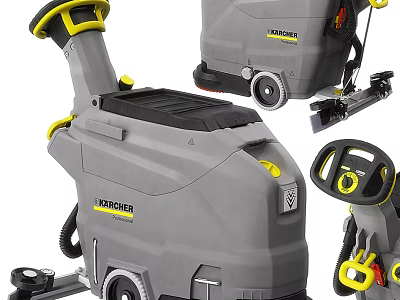 KARCHER Daily Use Cleaning Appliance Featuring Wheels Handle And Cleaning Components 3d model