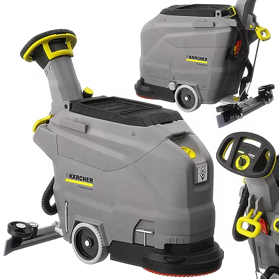 KARCHER Daily Use Cleaning Appliance Featuring Wheels Handle And Cleaning Components 3d model