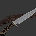 Handmade Vintage Style Decorative Knife With Ornate Handle And Leather Sheath