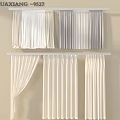 Elegant White Curtain Panel Designs With Rod Installation And Textured Modern Styles