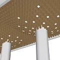 Modern Ceiling Wave Solid Wood Ceiling Special-shaped Ceiling Curved Ceiling Square Ceiling Restaurant Ceiling 3d model