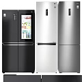 Sleek Modern Kitchen Appliances With Black White Silver Refrigerators And Stylish Design