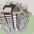 Modern High Rise Apartment Building With Contemporary Architectural Design And Glass Windows