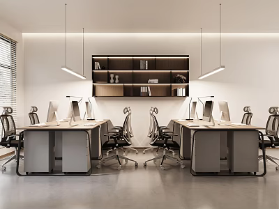 modern public office area office 3d model