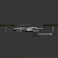 Futuristic Drone With Four Rotors And Sleek Metallic Airframe Design