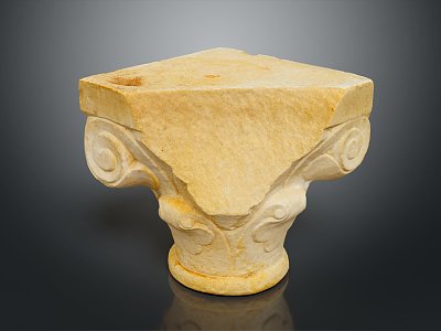 European style pillar stone pillow pillar 3d model