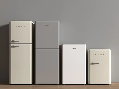 Refrigerator Small Refrigerator Single Door Refrigerator Three Door Refrigerator Small Refrigerator Open Door Refrigerator 3d model