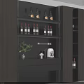 Modern Sleek Wine Cabinet With Built In LED Lights For Elegant Home Wine Storage