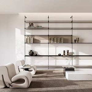 Modern Column Bookshelf 3d model