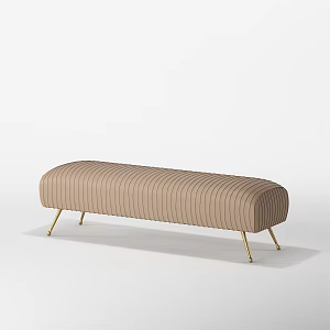 Modern bed end stool 3d model
