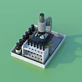 Professional Industrial Equipment With Microscope Test Tube Rack And Multiple Bottles On Tray