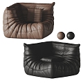 Bob Lazy Sofa Single Sofa Leather Sofa Casual Sofa 3d model