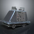 Metallic Wheeled Equipment With Top Structures And Control Panel Features