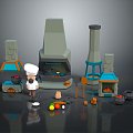 Characters Cooker Kitchen Cartoon Chef Cartoon Characters Game Characters Realistic Characters 3d model