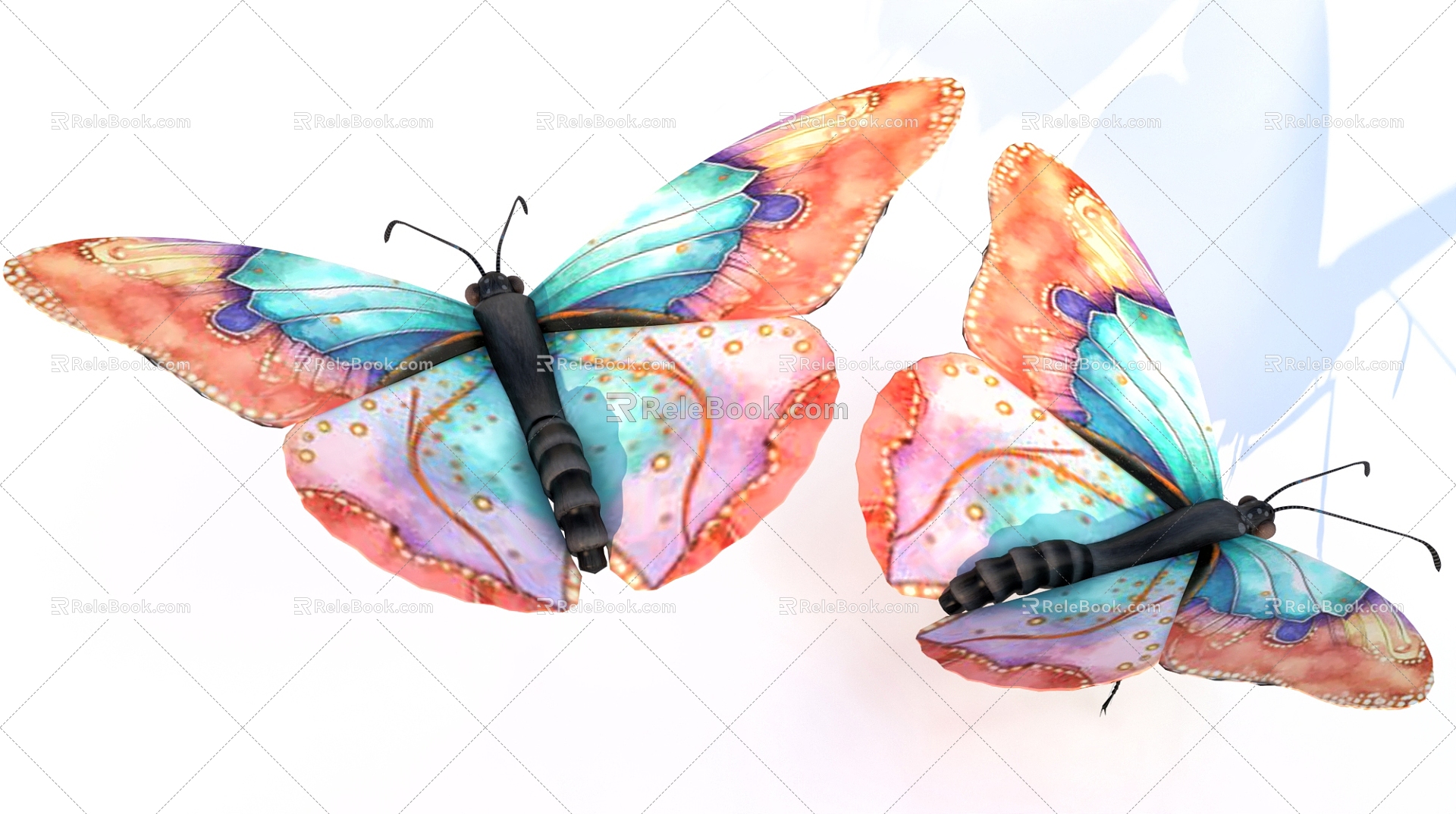 animal insect butterfly 3d model