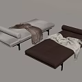 sofa stool bed end stool 3d model