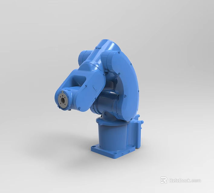 Blue Industrial Robot Arm Mechanical Automation Equipment For Modern Manufacturing Use 3d model 