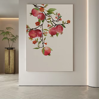 Modern Hanging Paintings New Chinese Hanging Paintings Living Room Hanging Paintings Bedroom Hanging Paintings Study Hanging Paintings Plant Hanging Paintings 3d model