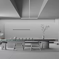 Quiet Tea Room Tea Room Tea Tasting Area 3d model